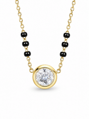 Elorin Haze Round Lab Diamond Mangalsutra in 18K Yellow Gold by Fiona Diamonds