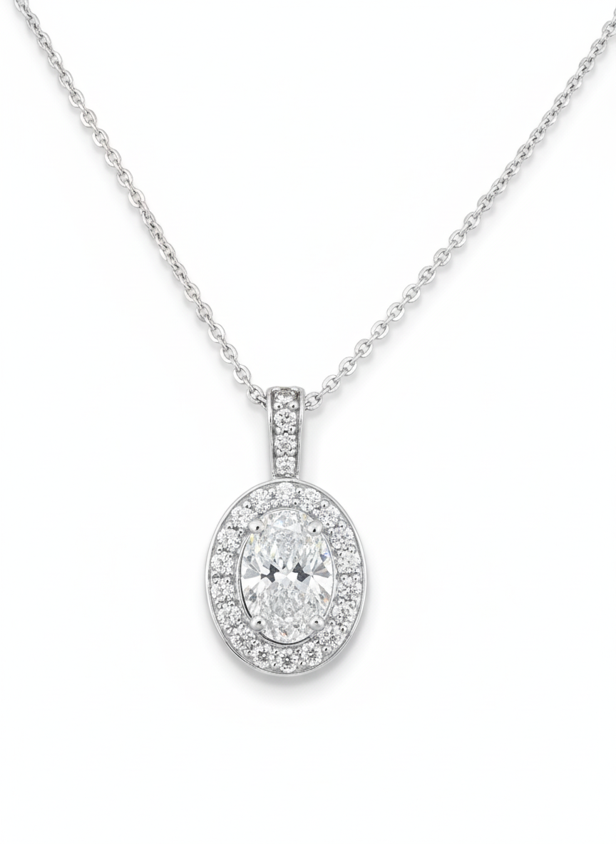 Ivory Oath Lab Diamond Pendant