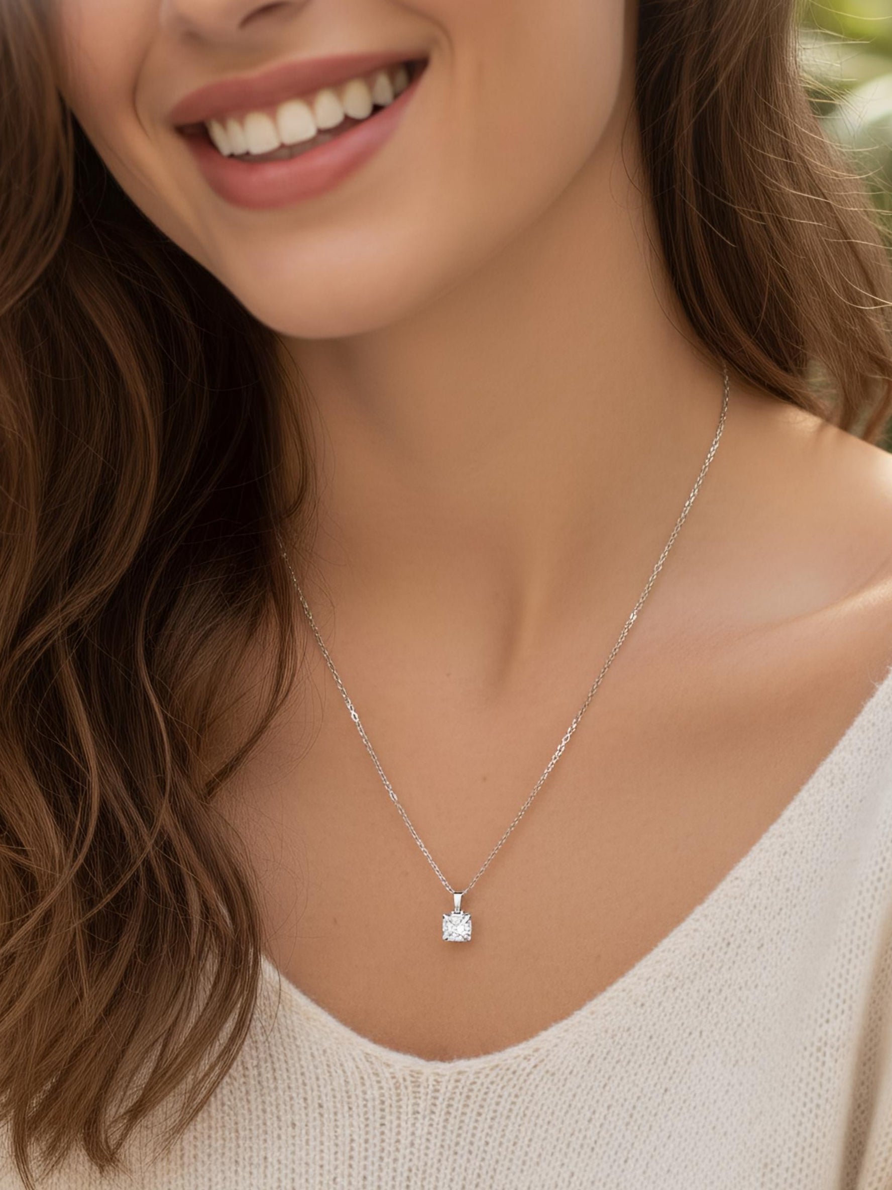 Lyrisa Crest Lab Diamond Pendant