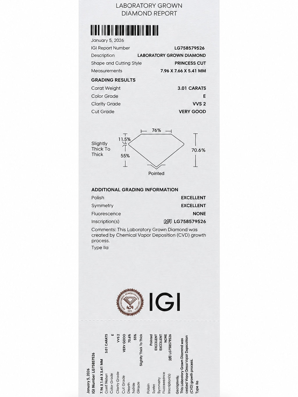 Elvrane Calvorn Lab Grown Diamond Pendant