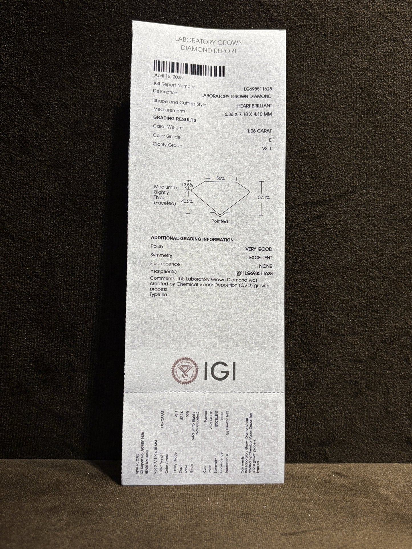 Midnight Crest Lab Diamond Pendant