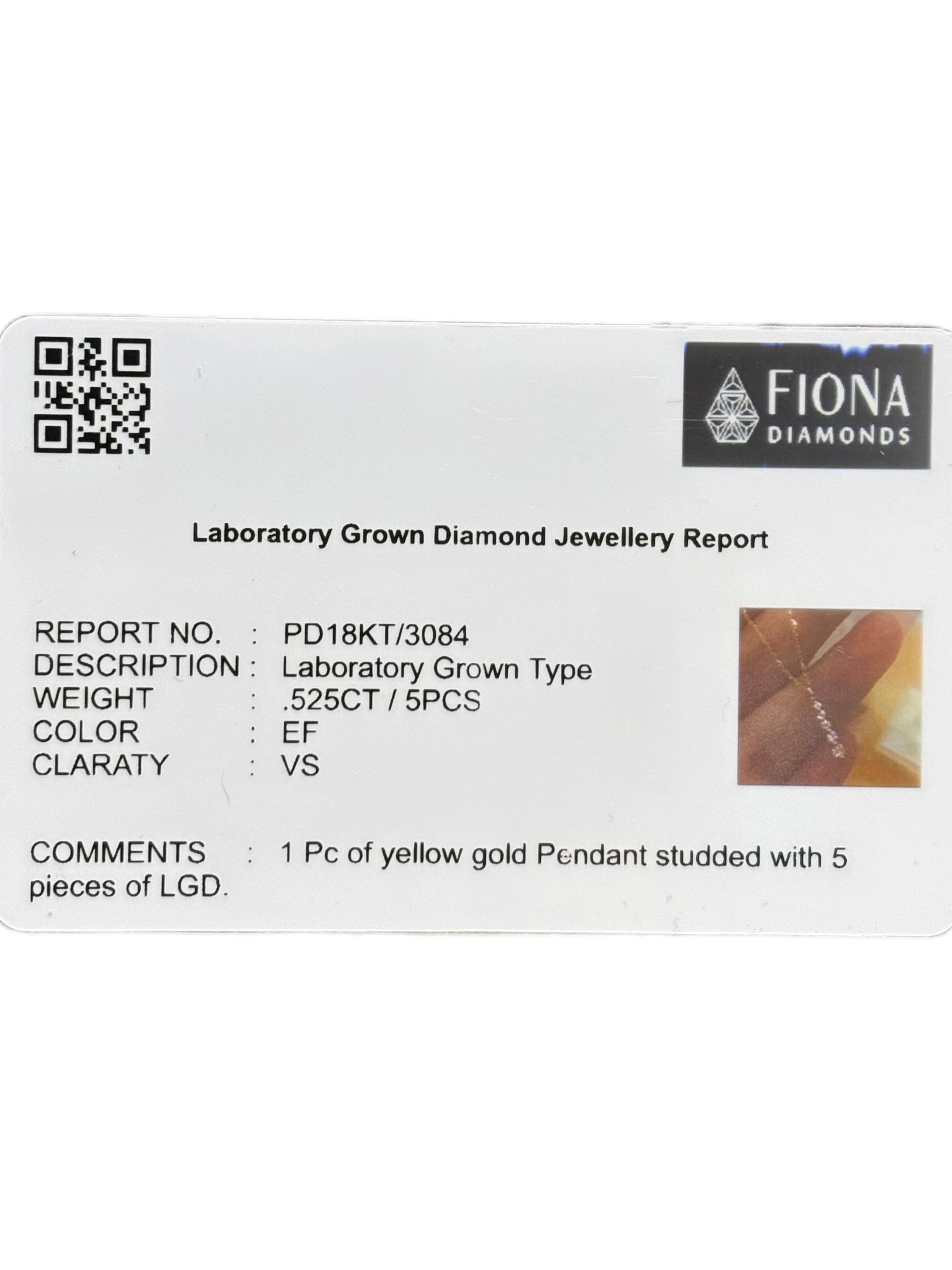 Thyrvane Drolx Lab Grown Diamond Pendant