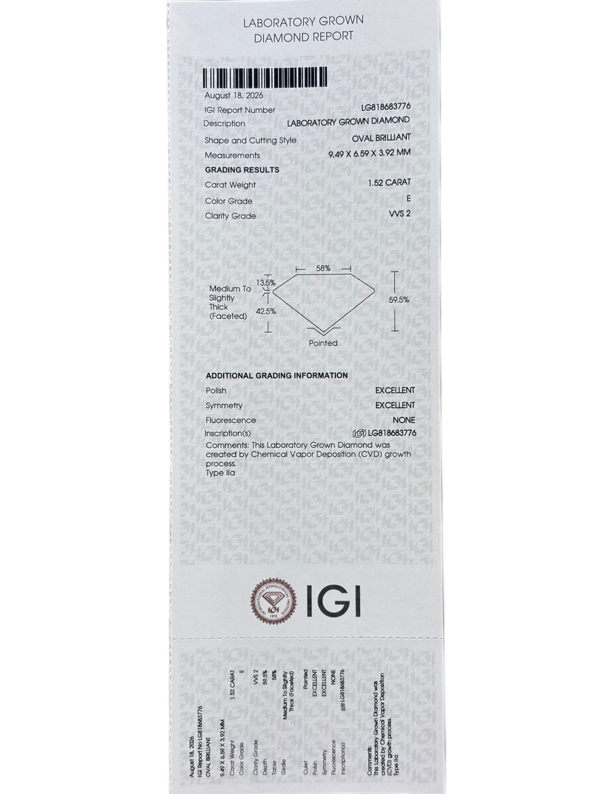 Thyven Drolsith Lab Grown Diamond Pendant