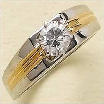 Adam 1ct Round Solitaire  Lab Diamond Men Ring - Fiona Diamonds - Fiona Diamonds