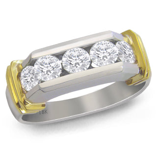 Aarif Lab Diamond Men Ring - Fiona Diamonds - Fiona Diamonds