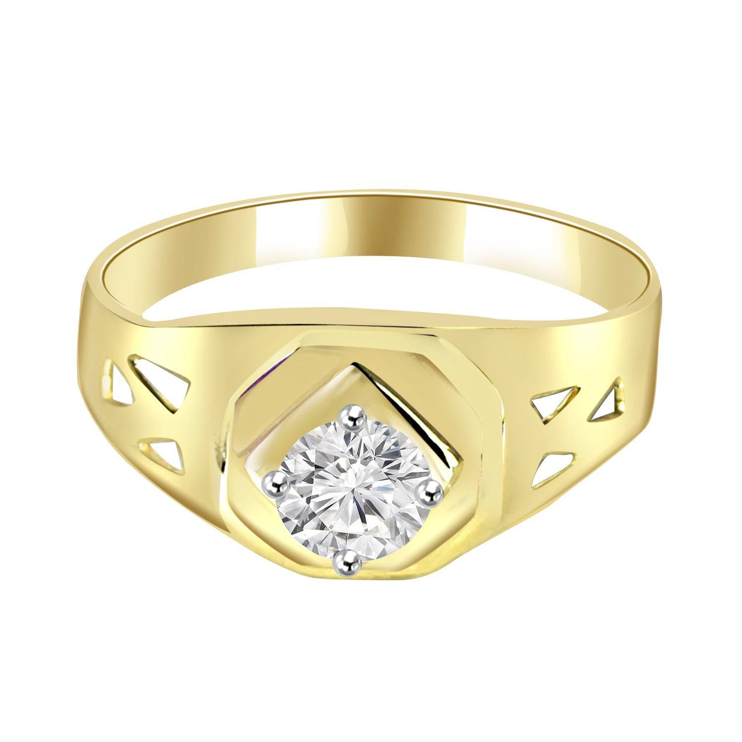 Ekansh 0.50 Pointer Lab Diamond Men Ring - Fiona Diamonds - Fiona Diamonds