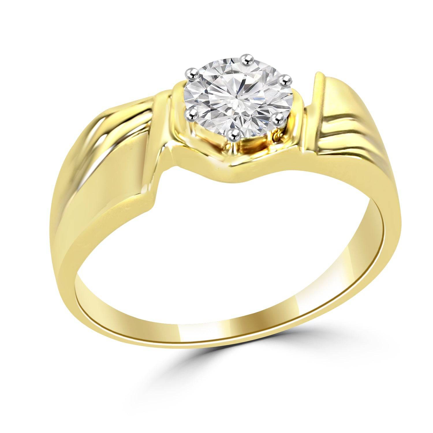 Jason 1ct Round  Lab Diamond Men Ring - Fiona Diamonds - Fiona Diamonds