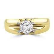 Laksh 1ct Round Lab Diamond Men Ring - Fiona Diamonds - Fiona Diamonds