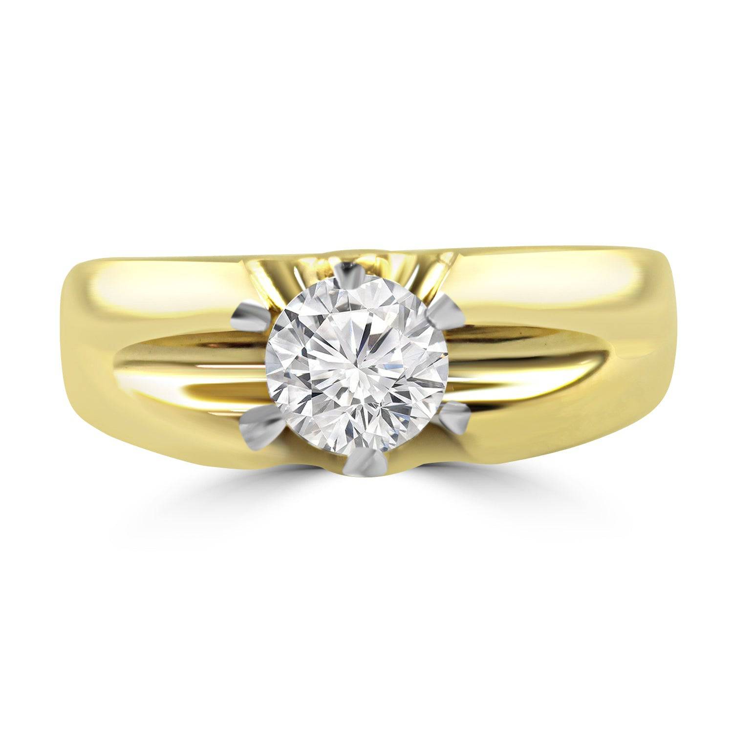 Laksh 1ct Round Lab Diamond Men Ring - Fiona Diamonds - Fiona Diamonds