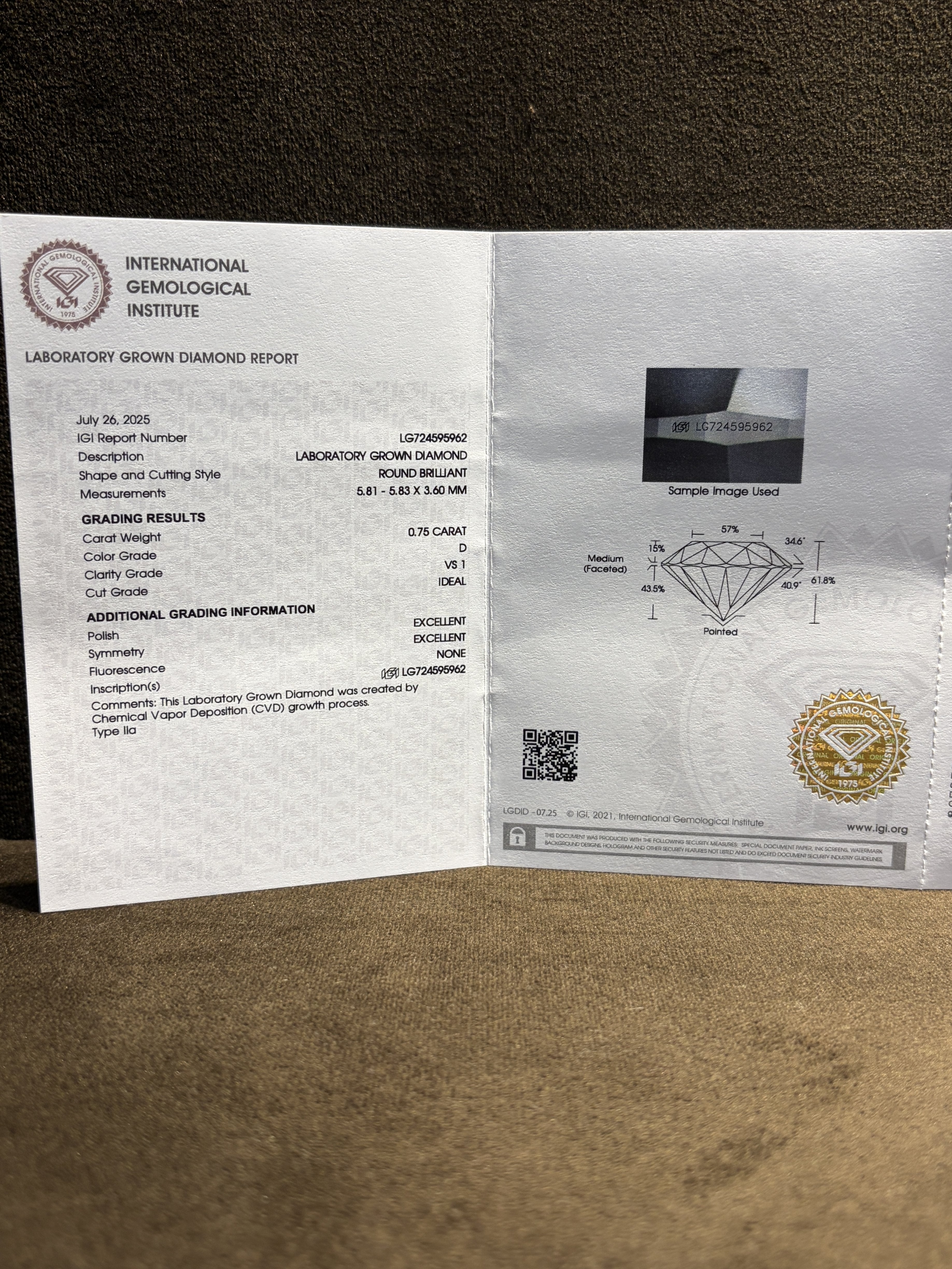 Lunar Oath Lab Diamond Ring