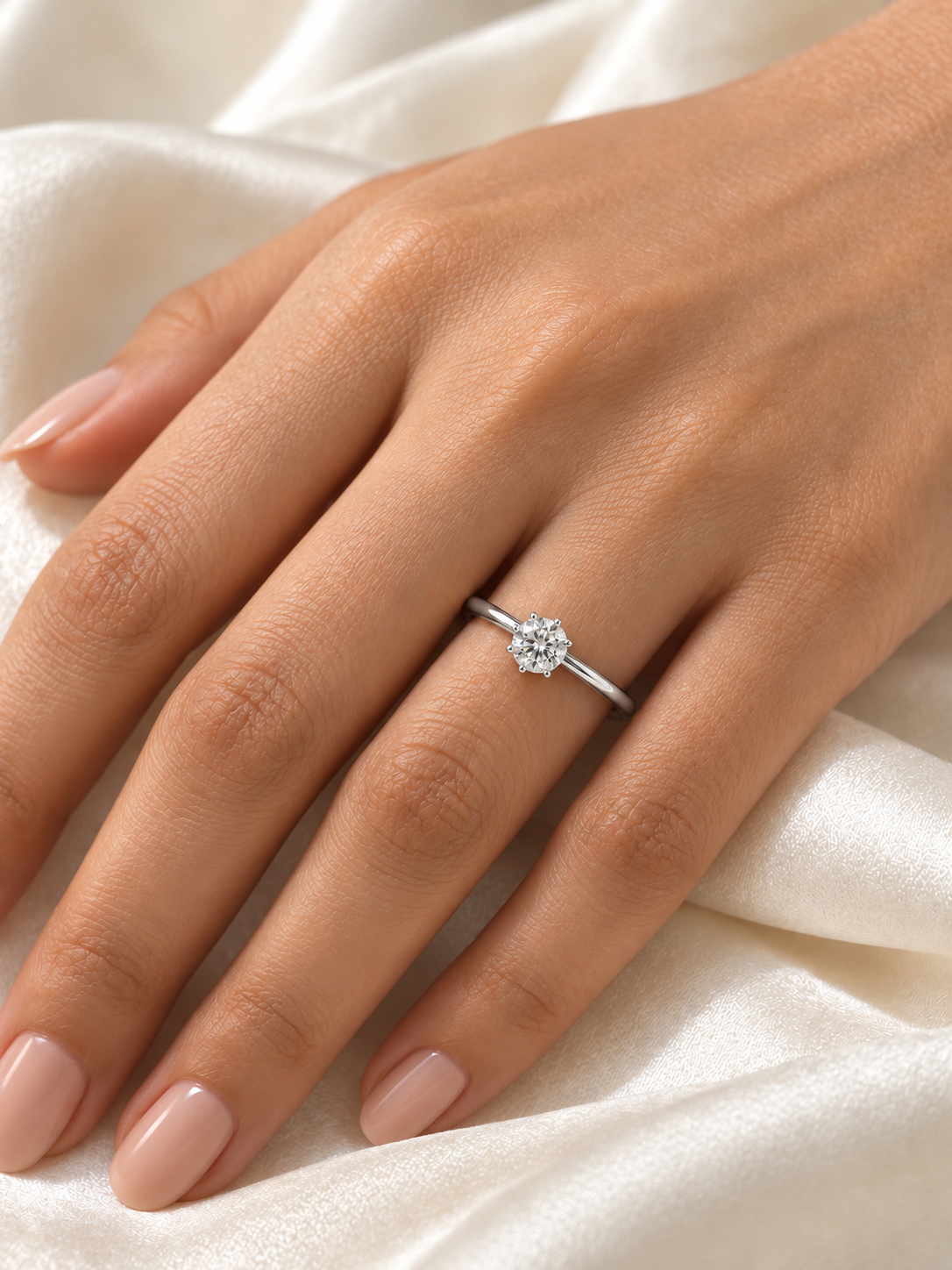 Lara Saffron Lab Diamond Ring