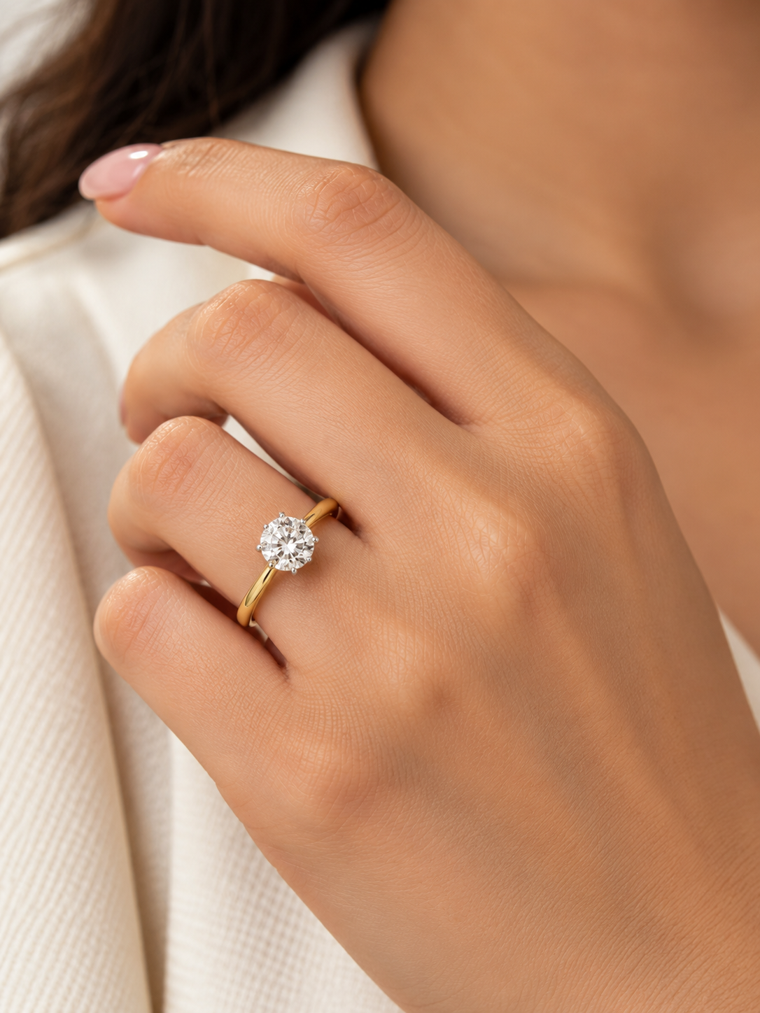 Pearl Arc Lab Diamond Ring