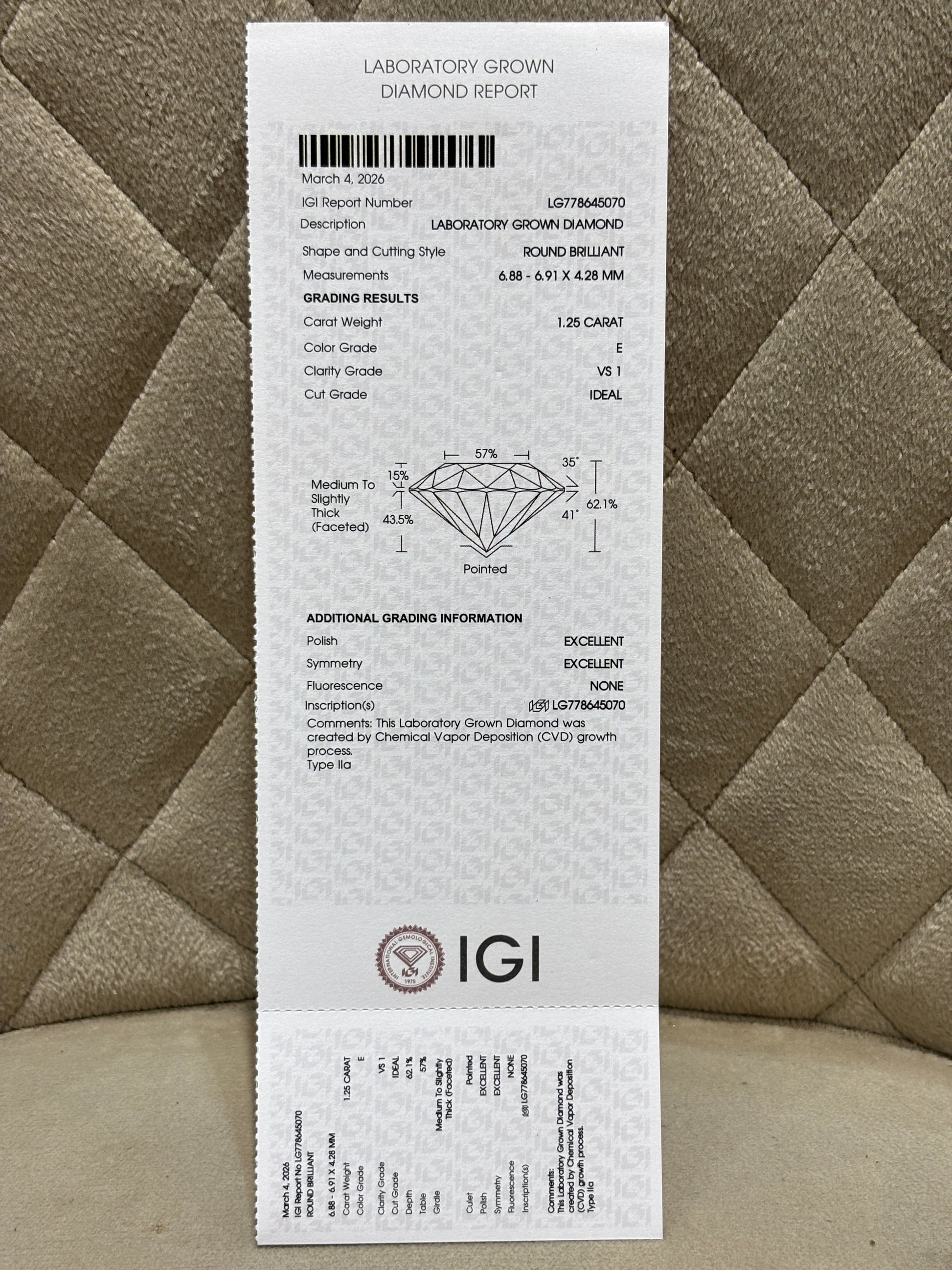Fiona Diamonds Crestfall Luxe Round Lab Diamond Side Stone Solitaire Ring in 18K White Gold on hand