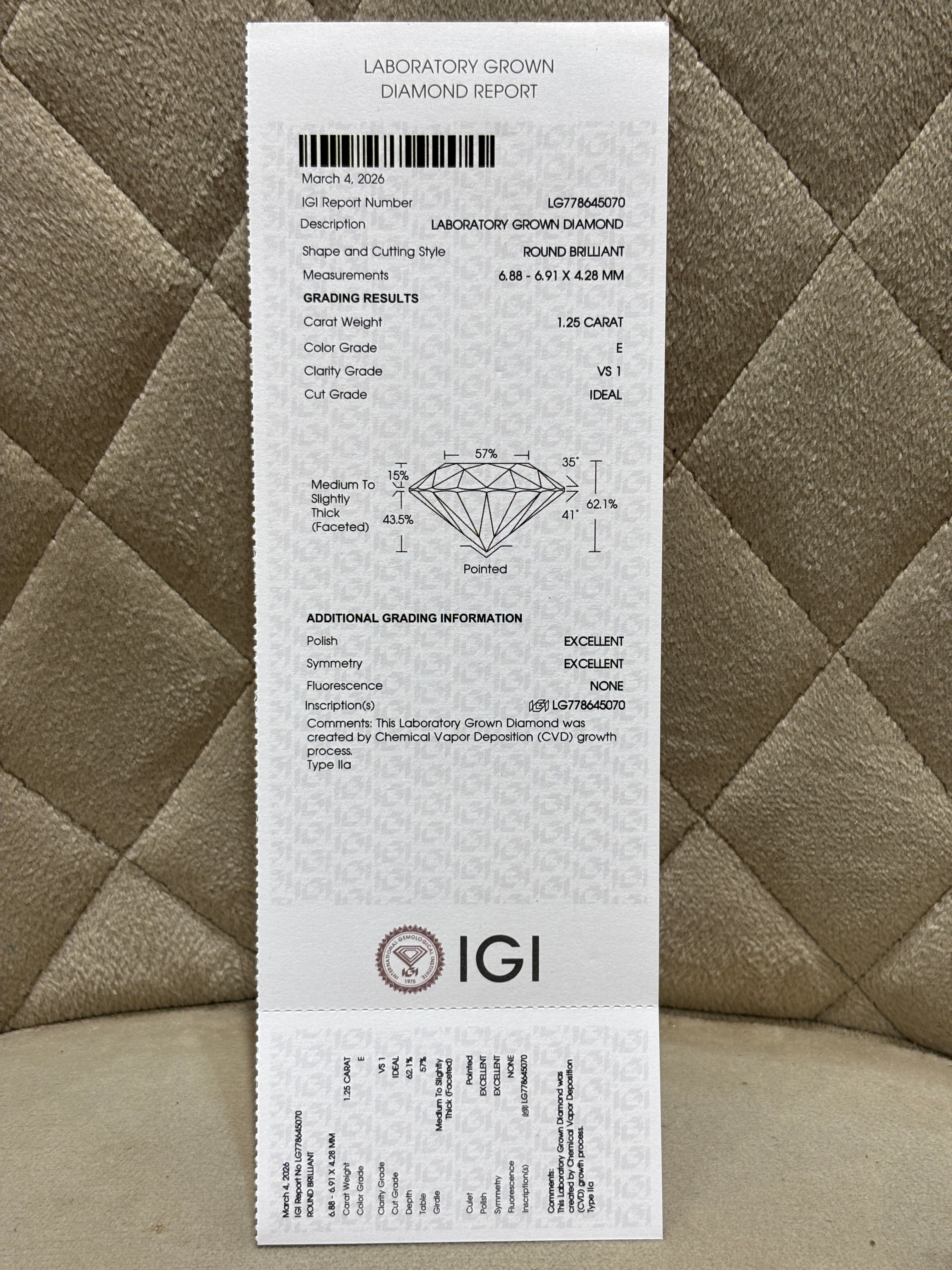 Fiona Diamonds Crestfall Luxe Round Lab Diamond Side Stone Solitaire Ring in 18K White Gold on hand