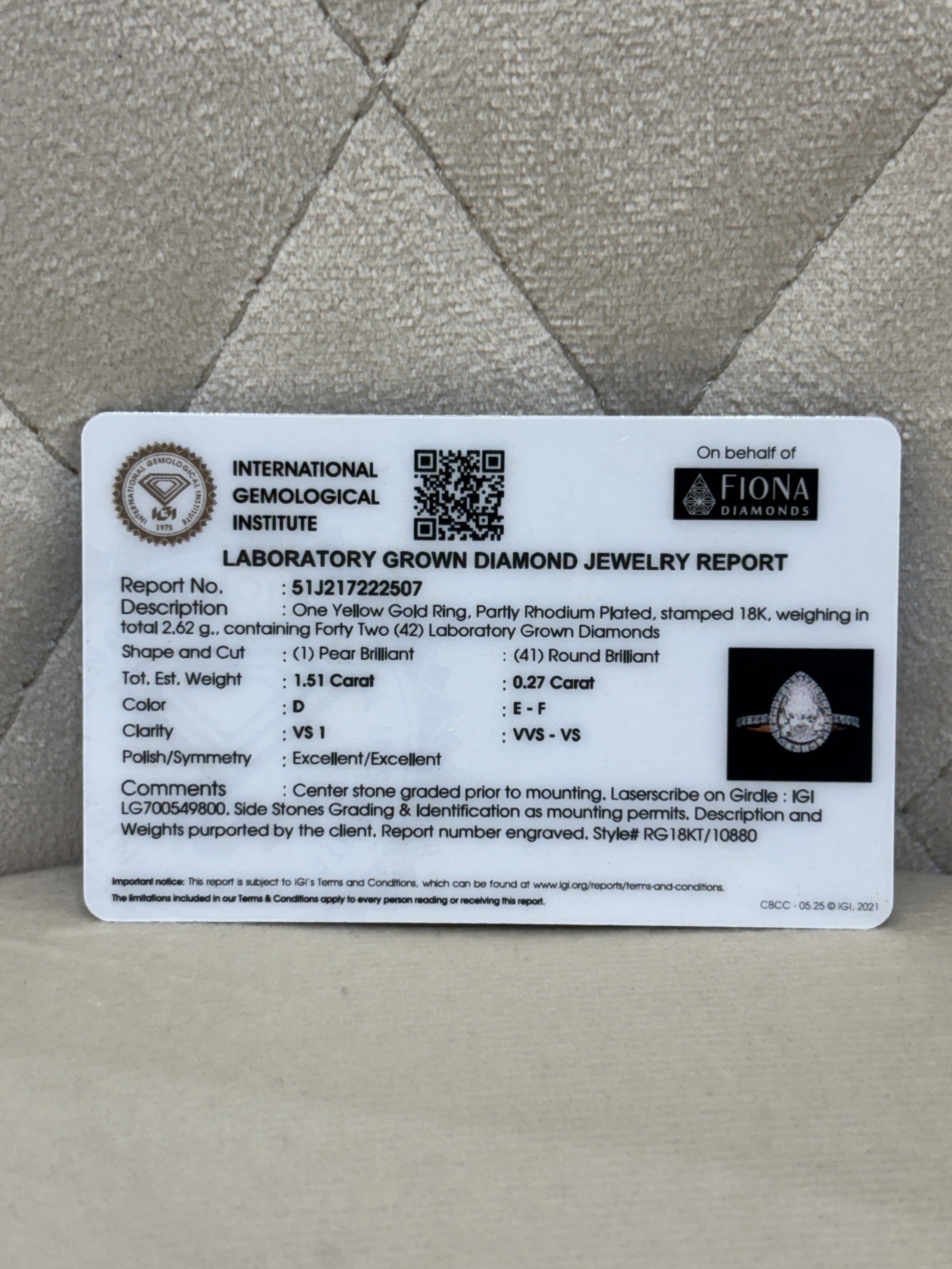 Aurora Pact Lab Diamond Ring