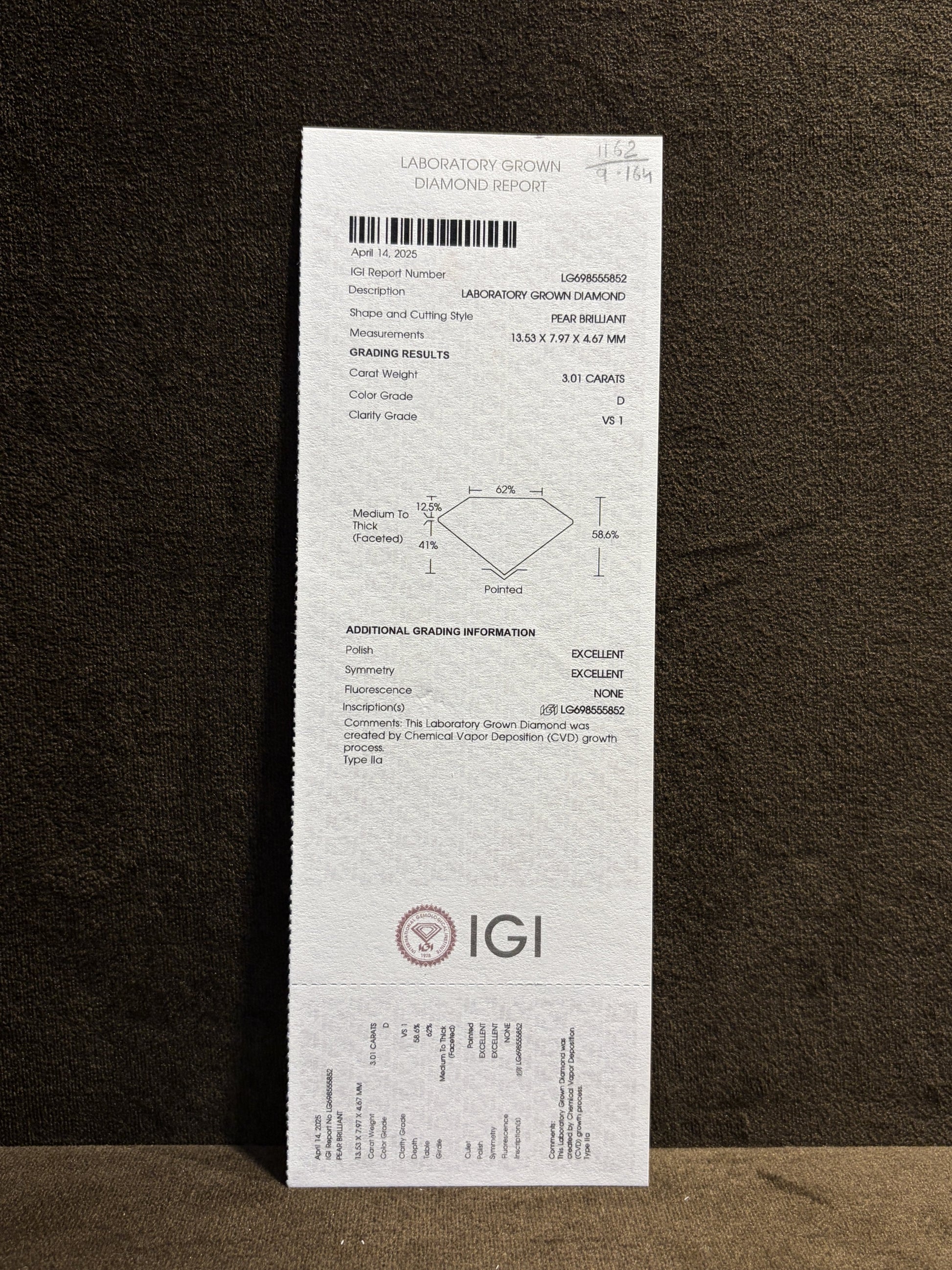 Crystal Ember Lab Diamond Ring