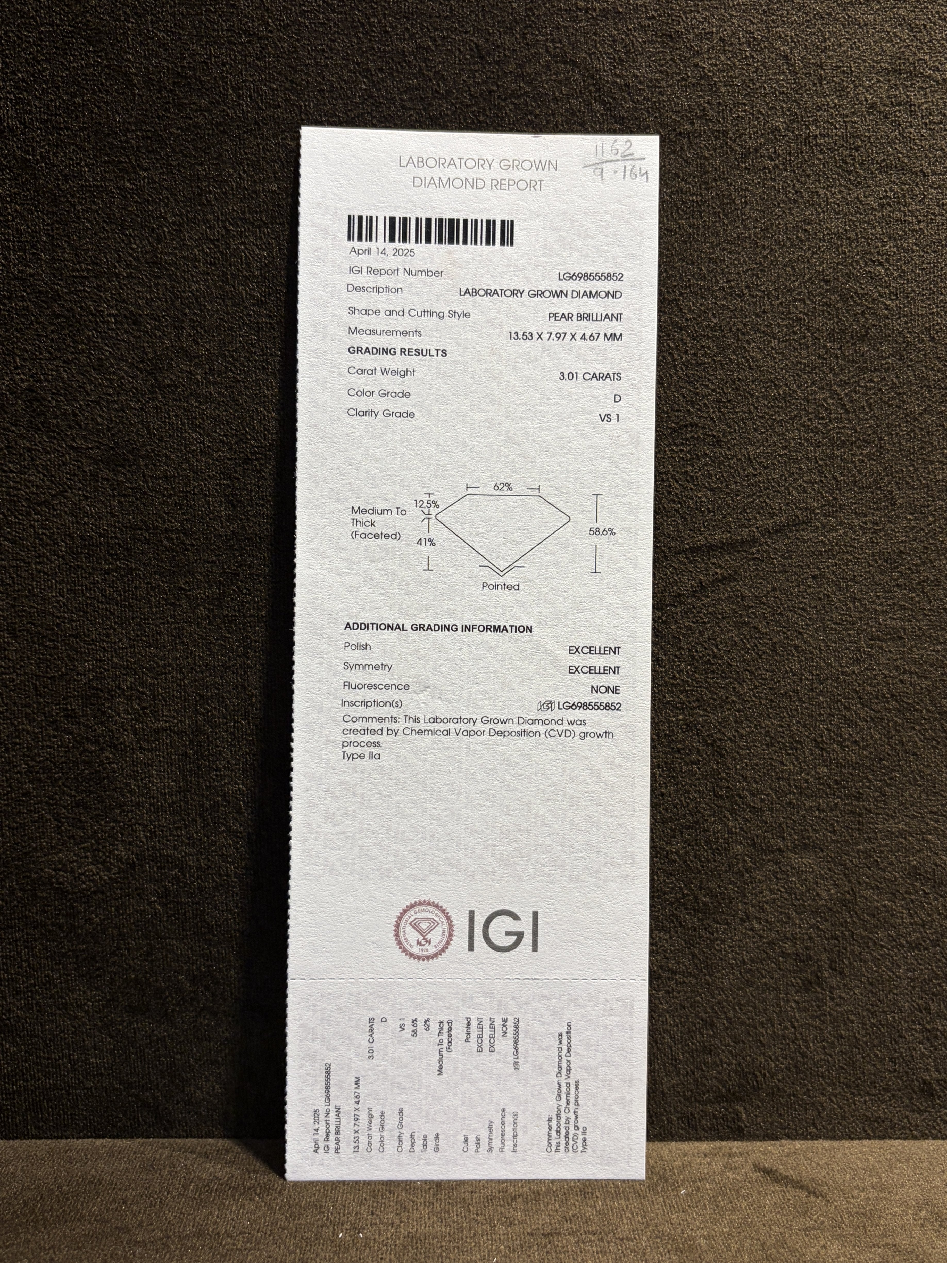 Crystal Ember Lab Diamond Ring