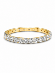 Bloom Eternity Round Lab Diamond Eternity Ring in 18K Rose Gold by Fiona Diamonds