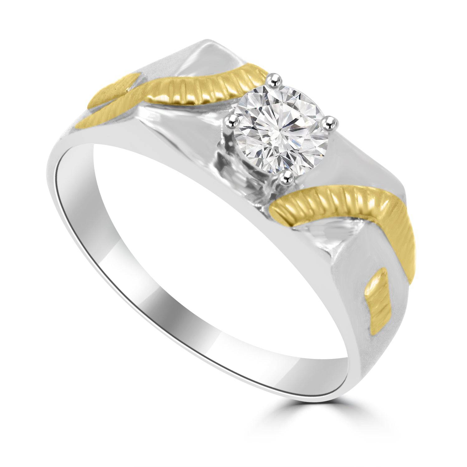 Navin 0.50 Pointers Lab Diamond Men Ring - Fiona Diamonds - Fiona Diamonds