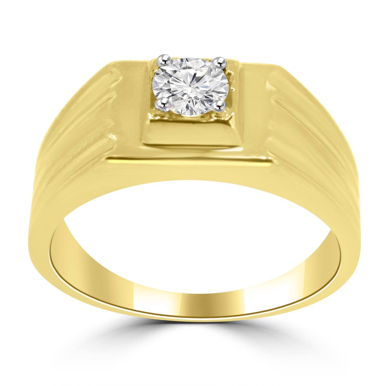 Adarsh 1ct Round Lab Diamond Men Ring - Fiona Diamonds - Fiona Diamonds