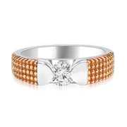 Ayush 0.30 Pointer Round Lab Diamond Men Ring - Fiona Diamonds - Fiona Diamonds