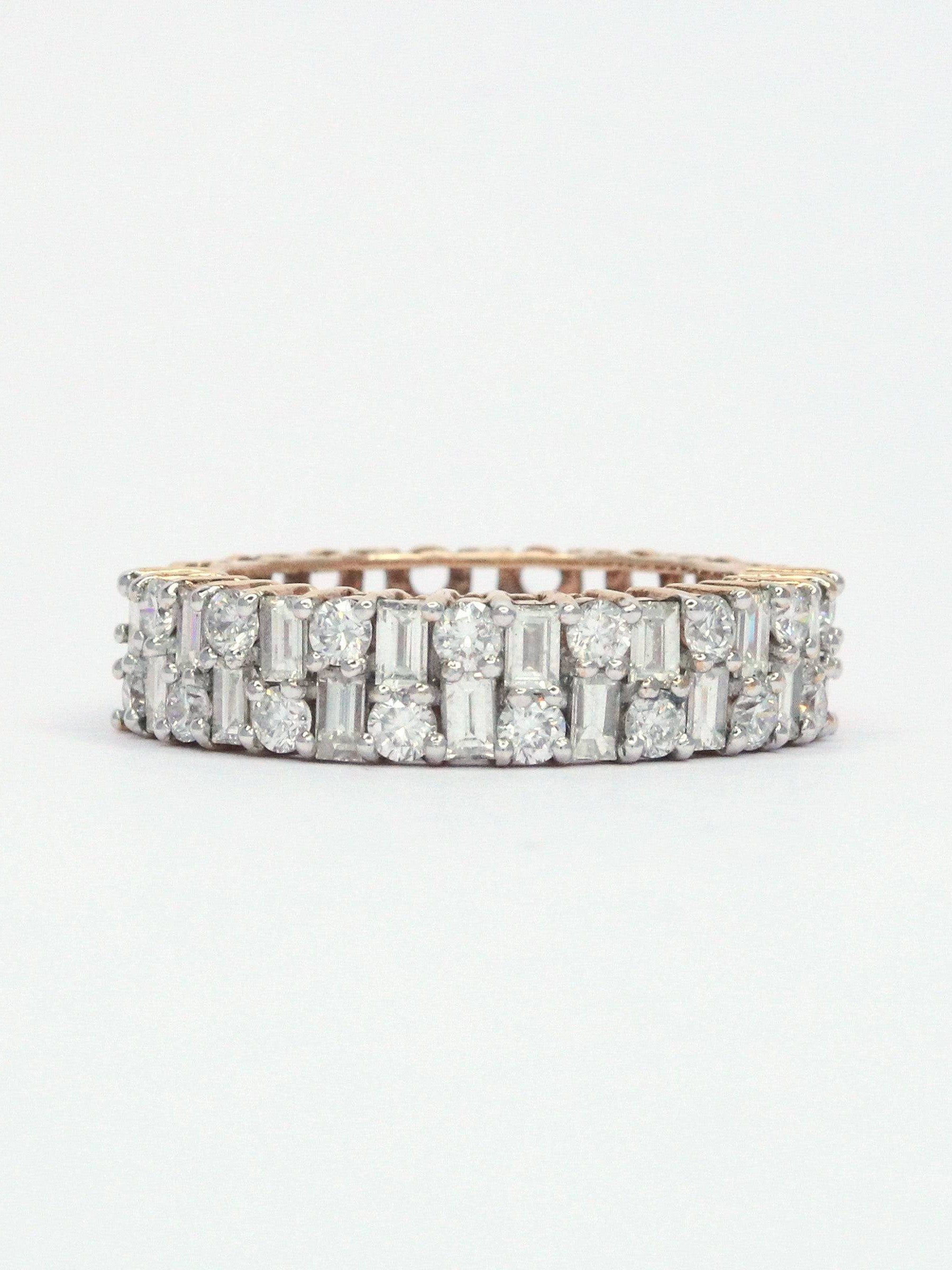 Hazel unique ring design - Baguette Lab Grown Diamond Eternity Band