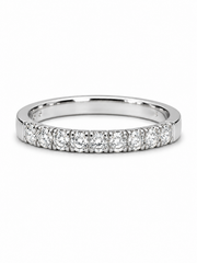 Ashlyn Flare Round Lab Diamond Eternity Ring in 18K White Gold by Fiona Diamonds