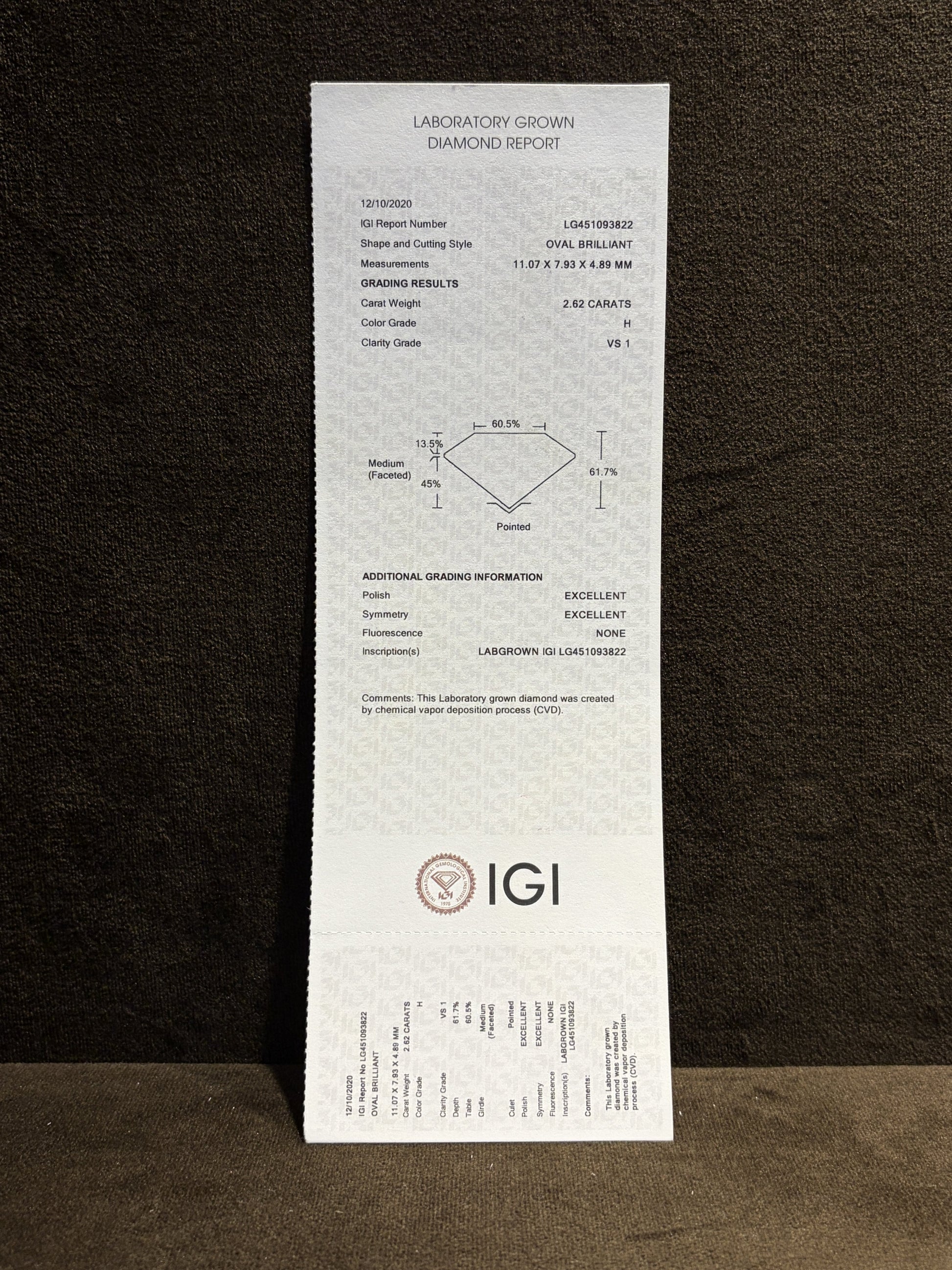 Radiant Trace Lab Diamond Ring
