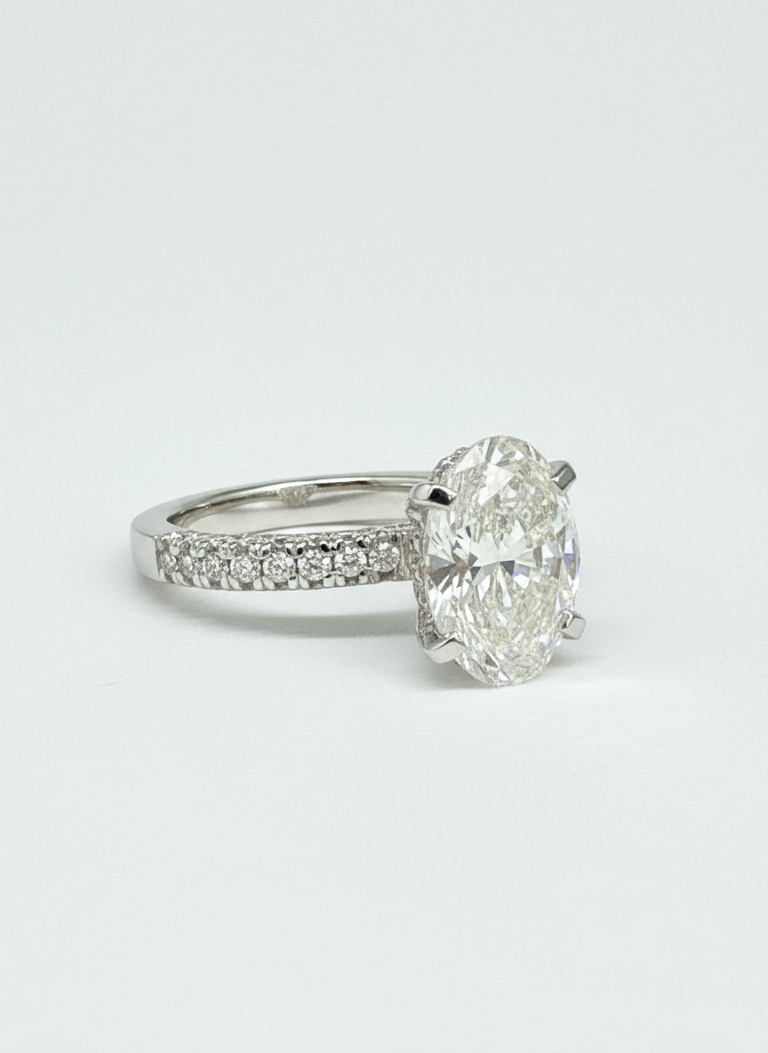 Radiant Trace Lab Diamond Ring