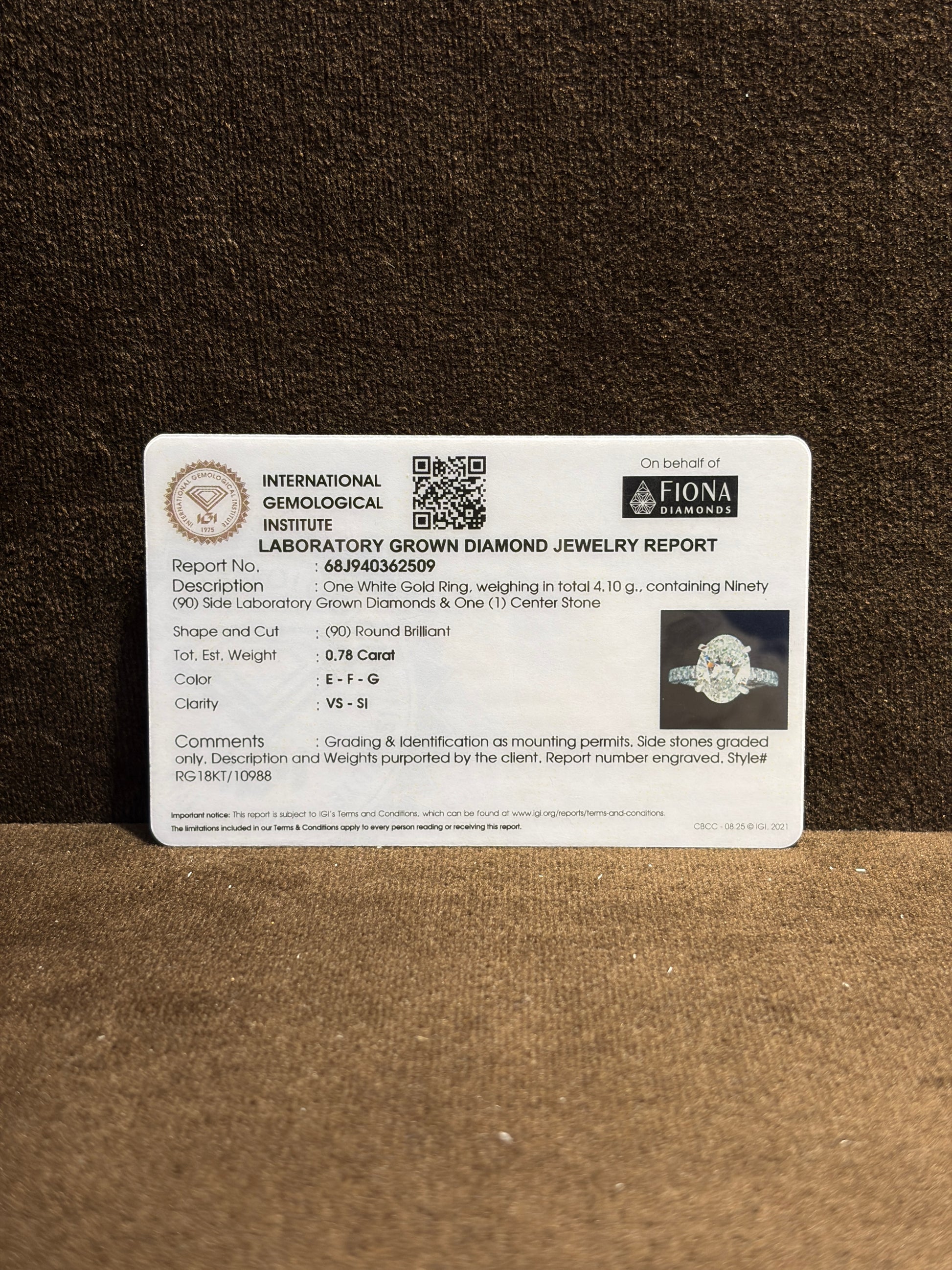 Radiant Trace Lab Diamond Ring