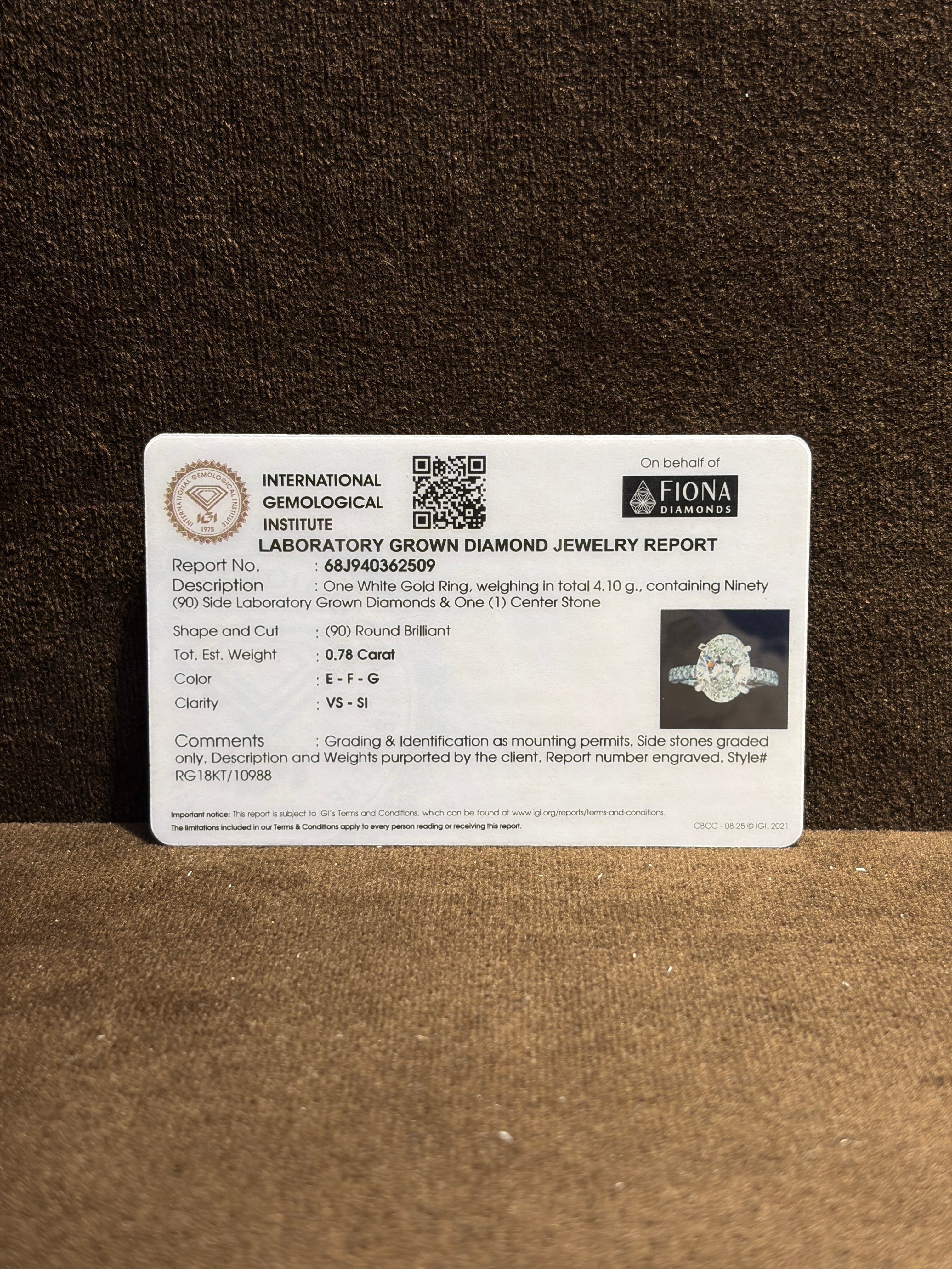 Radiant Trace Lab Diamond Ring