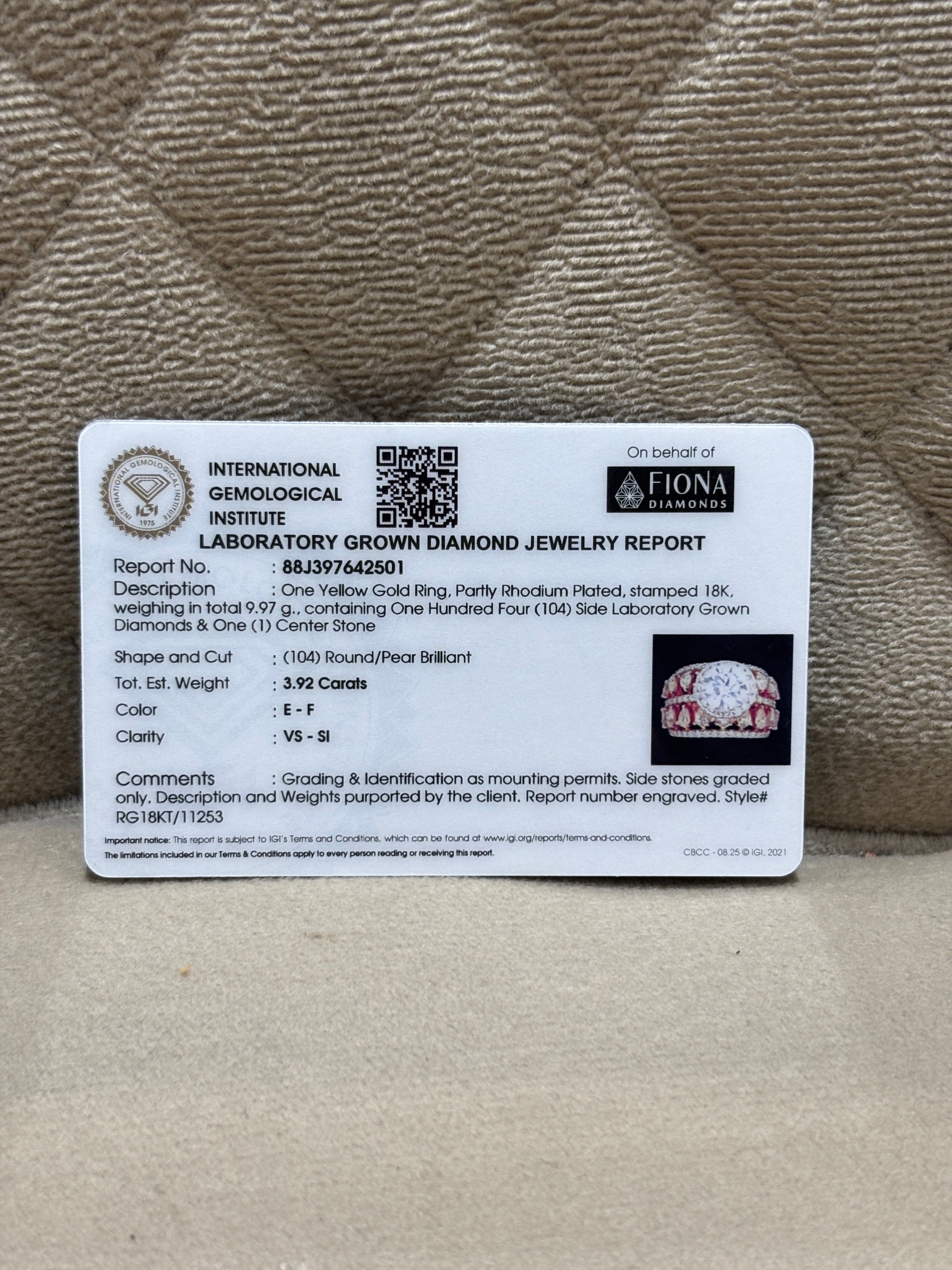 Arvessa Luxa Lab Diamond Ring