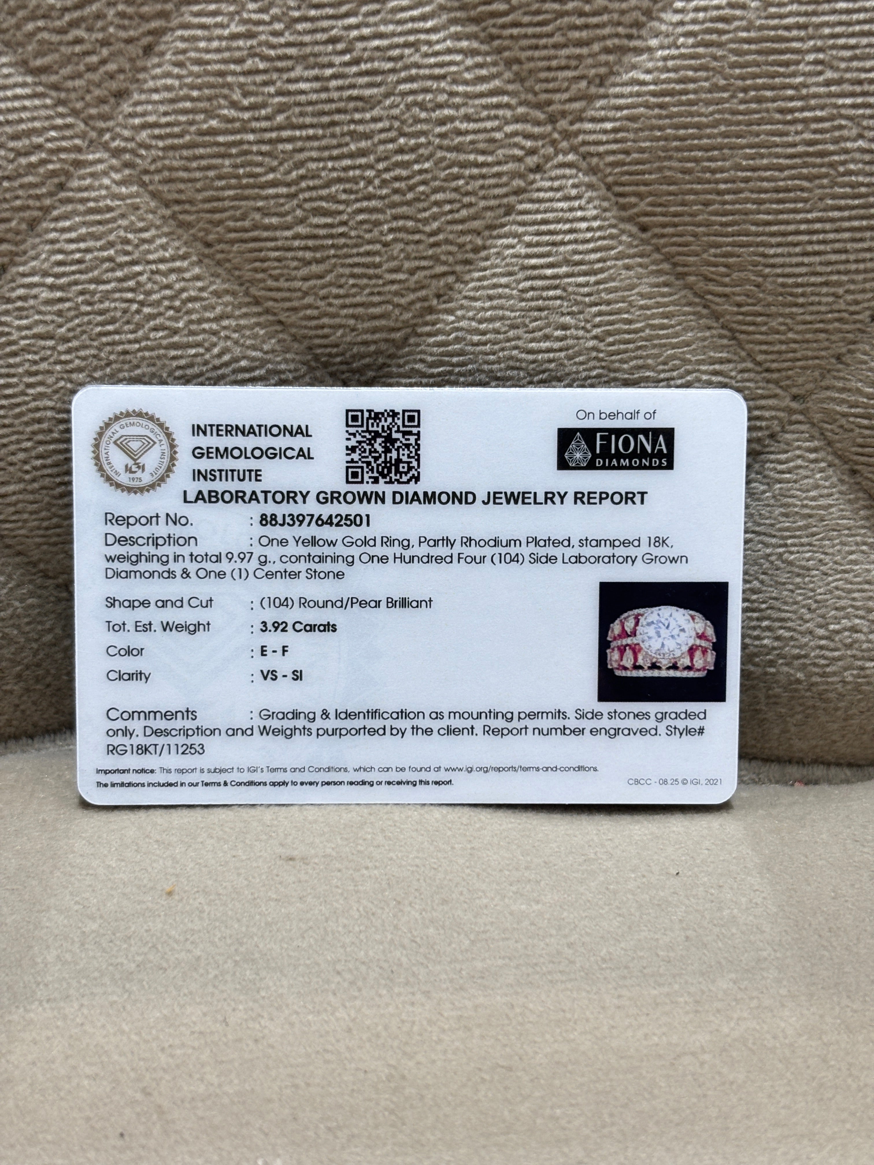 Arvessa Luxa Lab Diamond Ring