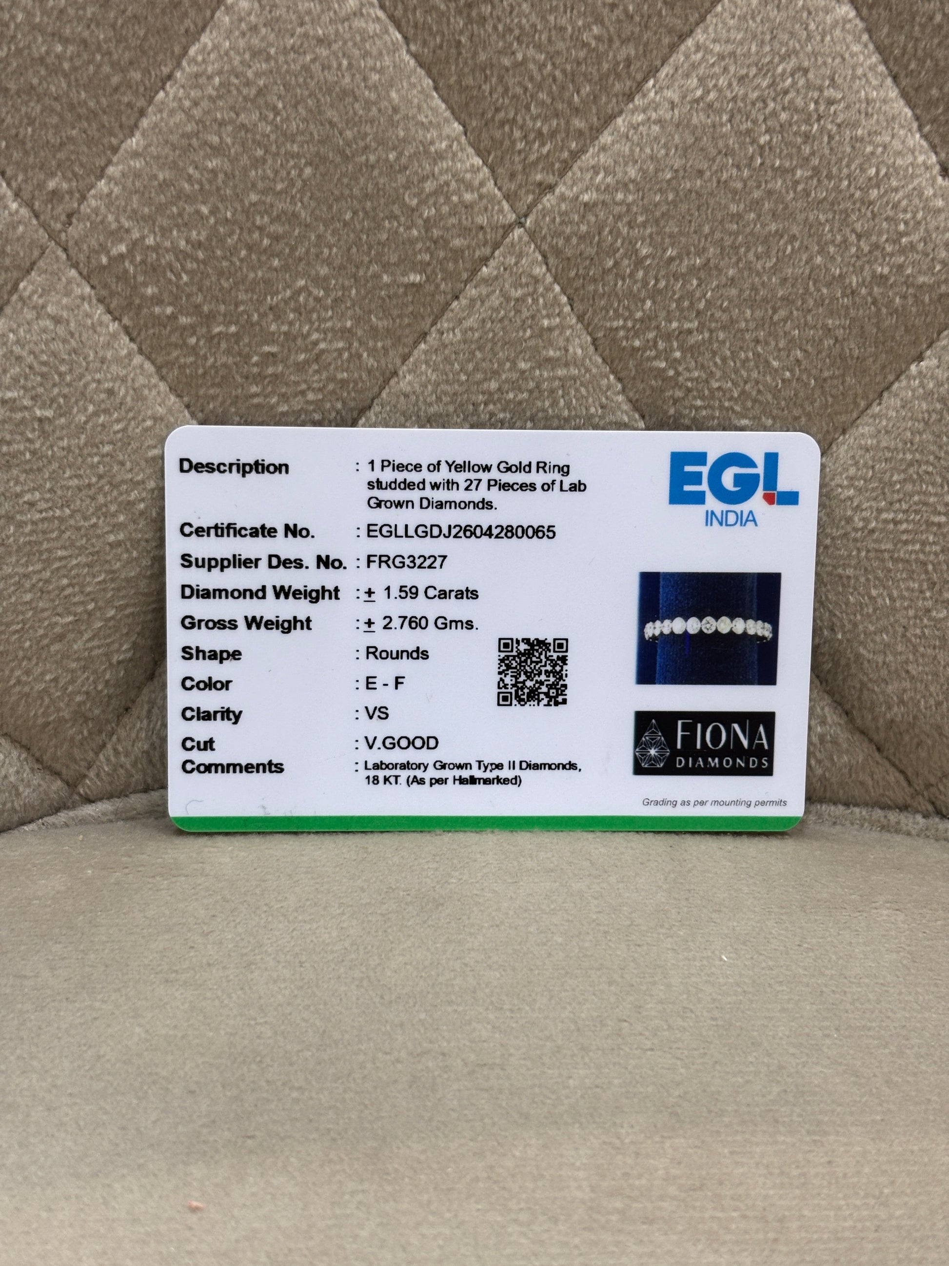 Zyxeth Molar Lab Diamond Ring