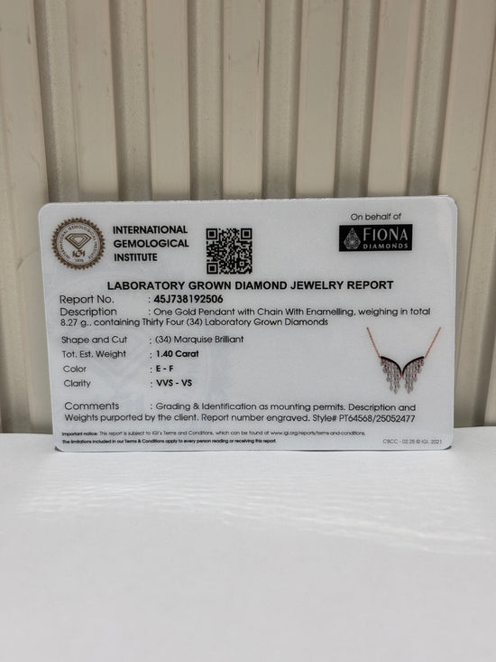 Elira Flame Lab Diamond Pendant - Fiona Diamonds - Fiona Diamonds