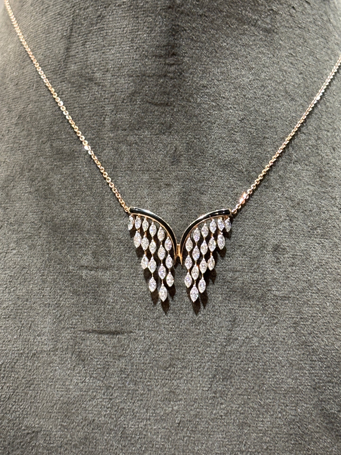 Elira Flame Lab Diamond Pendant - Fiona Diamonds - Fiona Diamonds