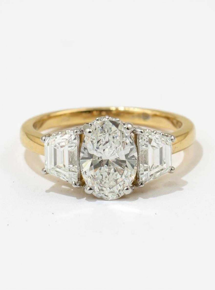 Amber Horizon Lab Diamond Ring