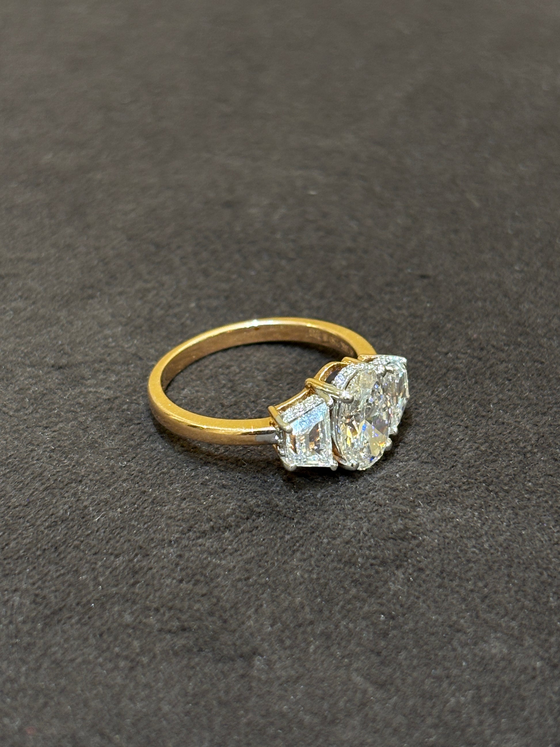 Amber Horizon Lab Diamond Ring