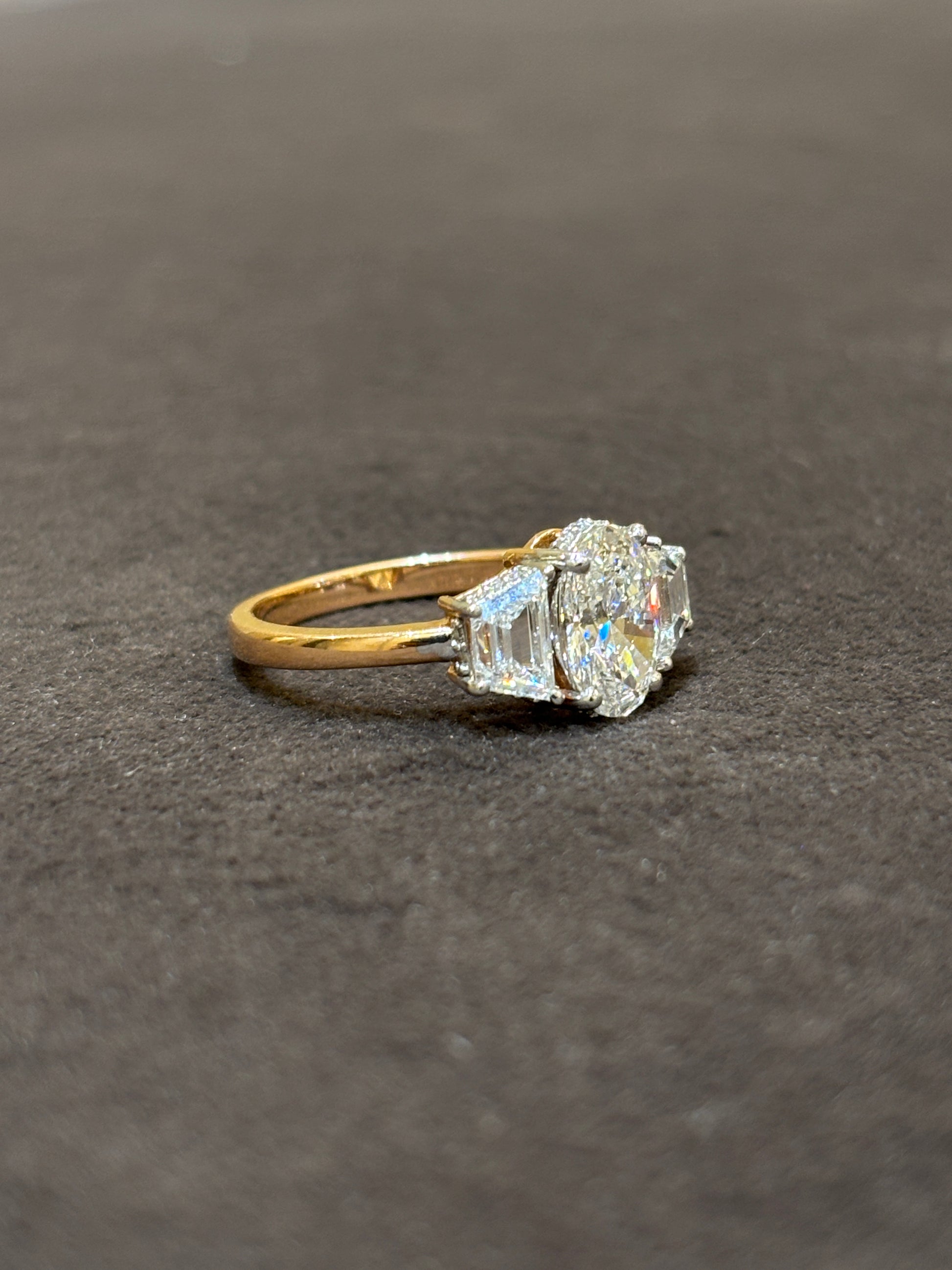 Amber Horizon Lab Diamond Ring