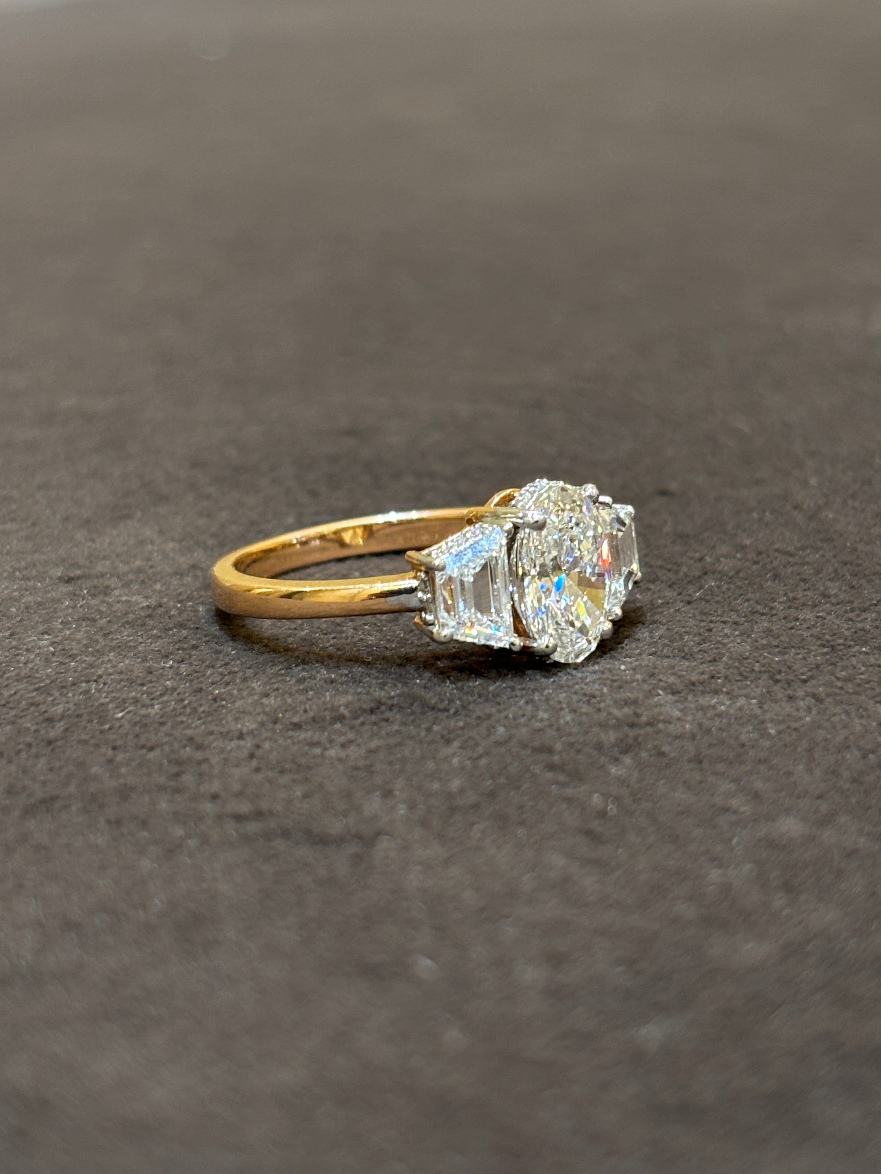 Amber Horizon Lab Diamond Ring