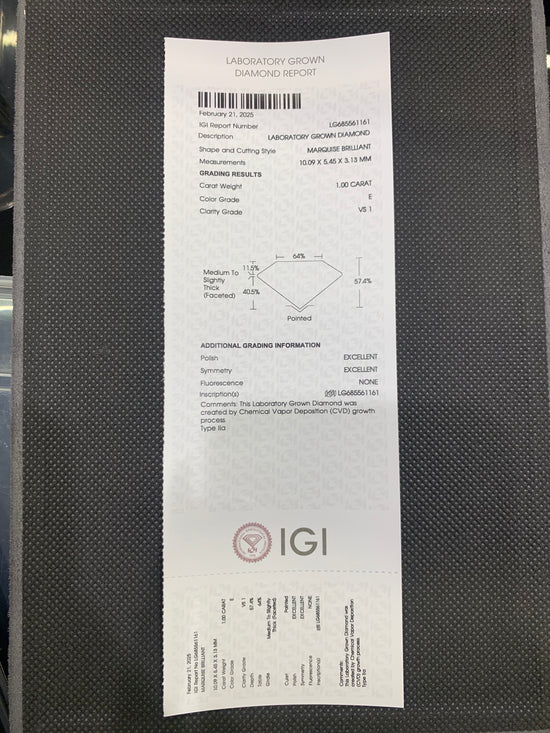 Zuri Flame Lab Diamond Ring