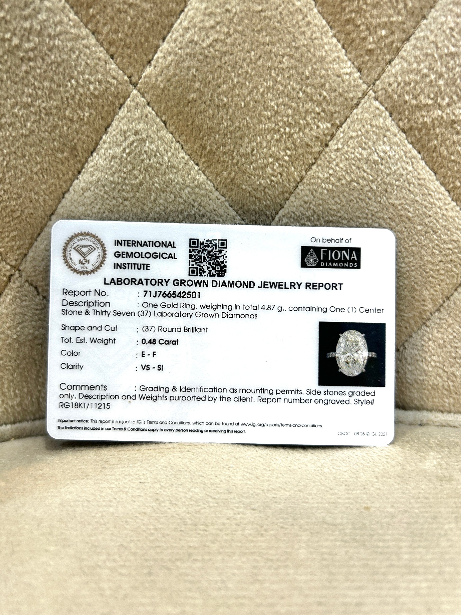 Solara Zenith Lab Diamond Ring