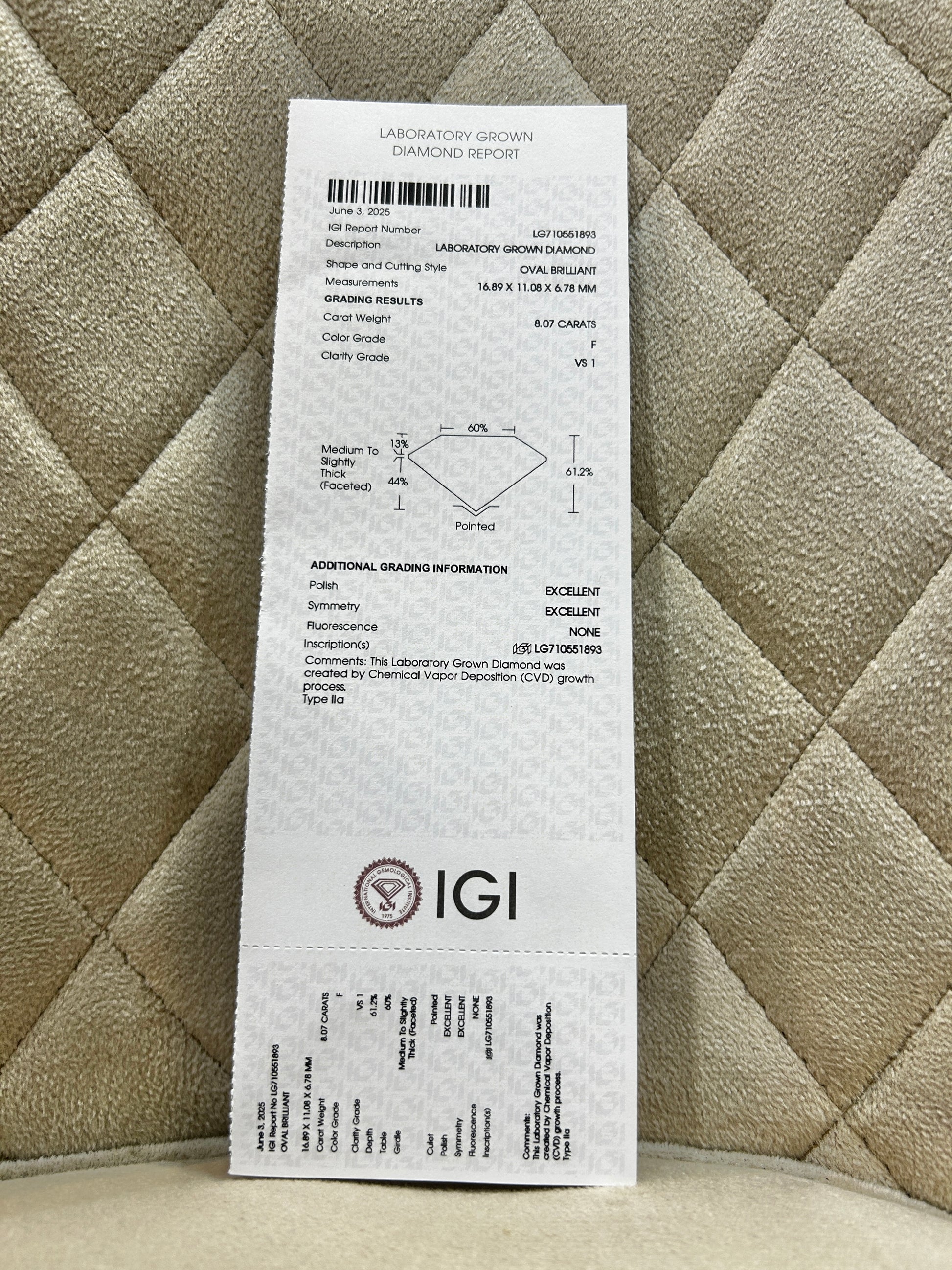 Solara Zenith Lab Diamond Ring