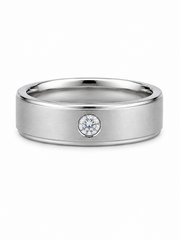 Ulvyn Mist Round Lab Diamond Classic Solitaire Ring in 14K White Gold by Fiona Diamonds