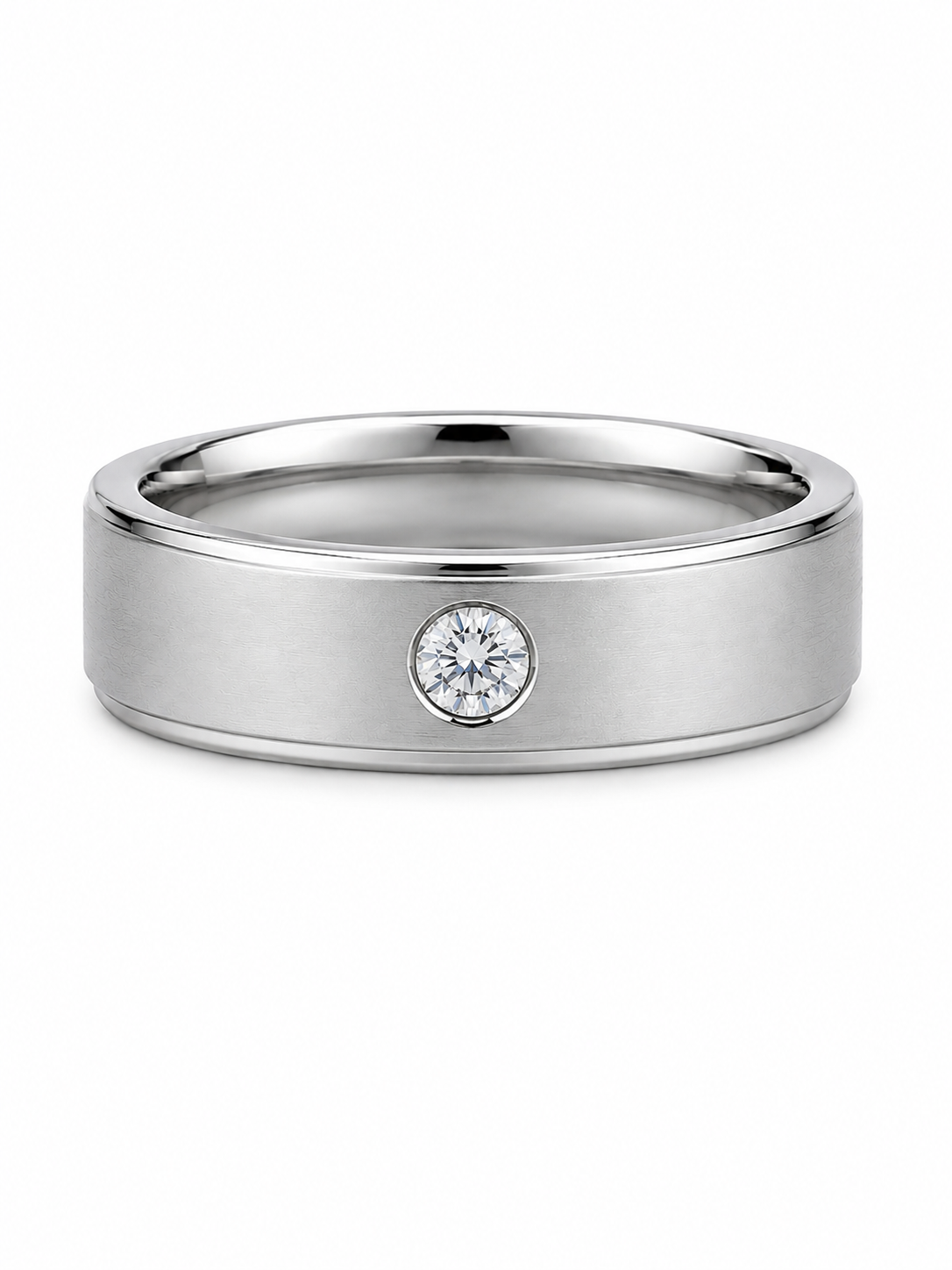Ulvyn Mist Round Lab Diamond Classic Solitaire Ring in 14K White Gold by Fiona Diamonds