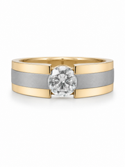 Vaelith Lace Round Lab Diamond Classic Solitaire Ring in 14K Yellow Gold by Fiona Diamonds