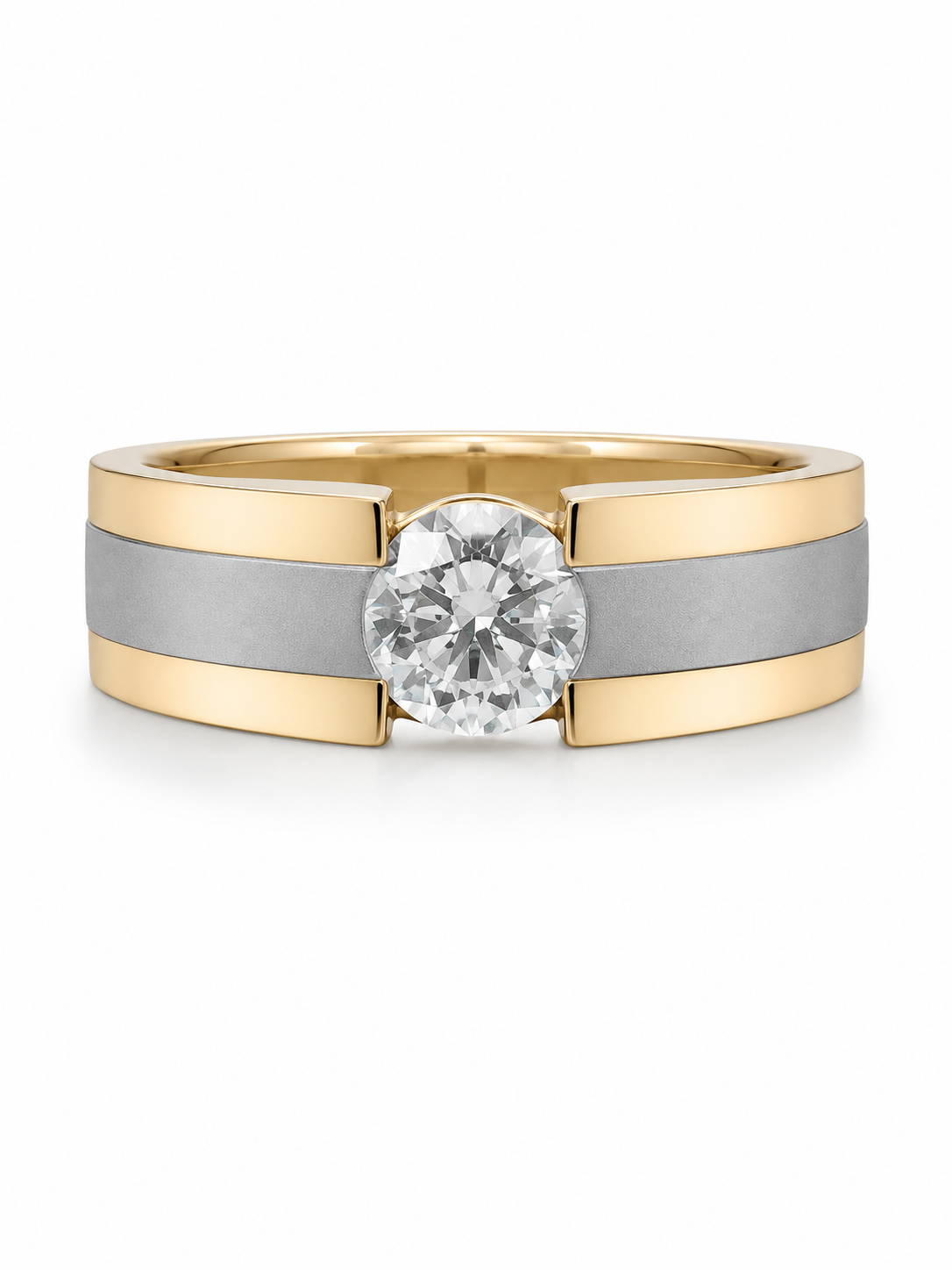 Vaelith Lace Round Lab Diamond Classic Solitaire Ring in 14K Yellow Gold by Fiona Diamonds