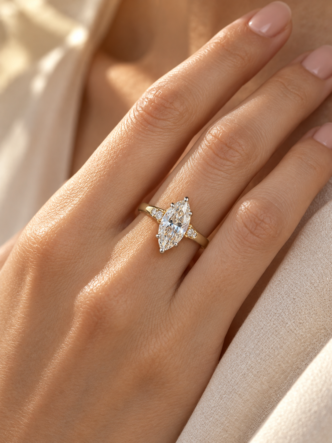 Selveth Drolcal Lab Grown Diamond Ring