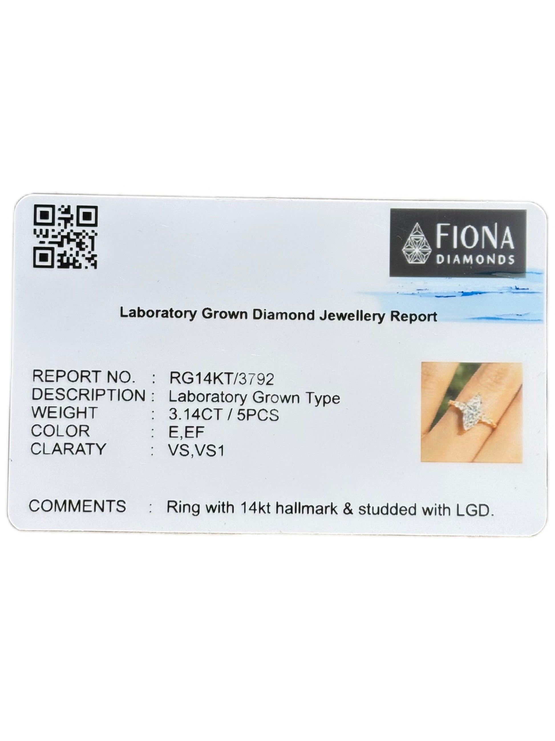 Selveth Drolcal Lab Grown Diamond Ring
