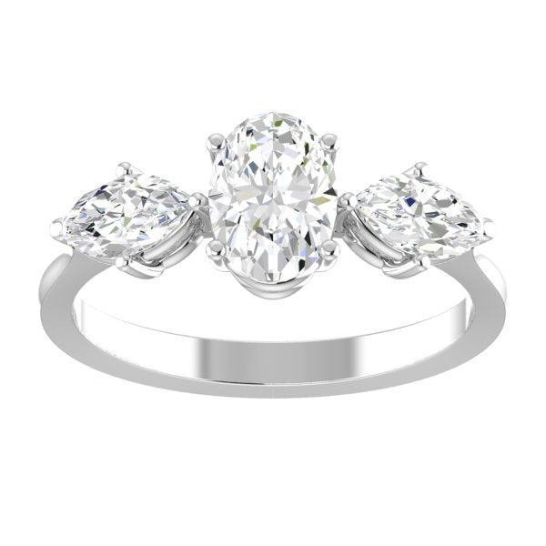 Tram Oval Lab Diamond Ring - Fiona Diamonds - Fiona Diamonds